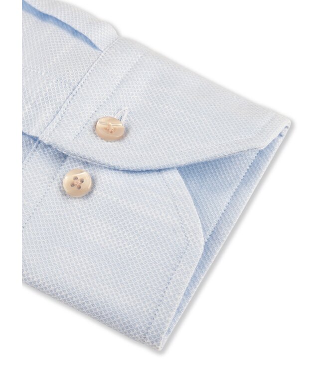 Stenstroms Overhemd, Twill Katoen, Lange Mouw, Schiller Kraag, Lichtblauw, Slimline