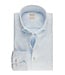 Stenstroms Overhemd, Twill Katoen, Lange Mouw, Schiller Kraag, Wit, Lichtblauw Gestreept, Slimline