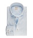 Stenstroms Overhemd, Twill Katoen, Lange Mouw, Schiller Kraag, Wit, Lichtblauw Gestreept,  Fitted Body