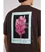 Aeden T-Shirt, Katoen, Oversized, Korte Mouw, Rugprint, Donkerbruin