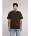 Aeden T-Shirt, Katoen, Oversized, Korte Mouw, Rugprint, Donkerbruin