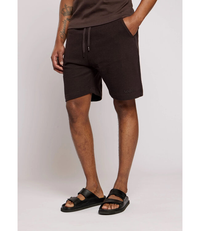 Aeden Bermuda, Shorts, Katoen, Badstof, Regular Fit, Donkerbruin