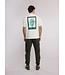 Aeden T-Shirt, Katoen, Oversized, Korte Mouw, Rugprint, Off-White