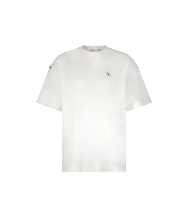 Aeden T-Shirt, Katoen, Oversized, Korte Mouw, Rugprint, Off-White