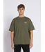 Aeden T-Shirt, Katoen, Loose Fit, Korte Mouw, Rugprint, Agave Groen