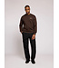 Aeden Sweater, Katoen, Oversized, Korte Mouw, Scorpion Rugprint, Donkerbruin