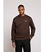 Aeden Sweater, Katoen, Oversized, Korte Mouw, Scorpion Rugprint, Donkerbruin