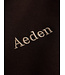 Aeden Sweater, Katoen, Oversized, Korte Mouw, Scorpion Rugprint, Donkerbruin