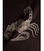 Aeden Sweater, Katoen, Oversized, Korte Mouw, Scorpion Rugprint, Donkerbruin