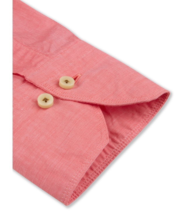 Stenstroms Overhemd, Poplin Katoen, Lange Mouw, Rood, Slimline
