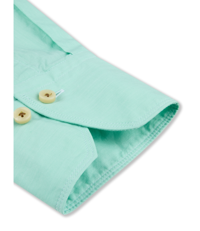 Stenstroms Overhemd, Poplin Katoen, Lange Mouw, Mintgroen, Slimline