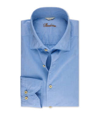 Stenstroms Stenstroms, Overhemd, Poplin Katoen, Lange Mouw, Blauw, Slimline