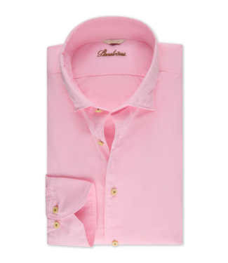 Stenstroms Overhemd, Poplin Katoen, Lange Mouw, Roze, Slimline
