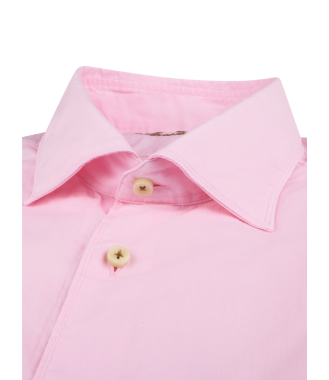 Stenstroms Overhemd, Poplin Katoen, Lange Mouw, Roze, Slimline