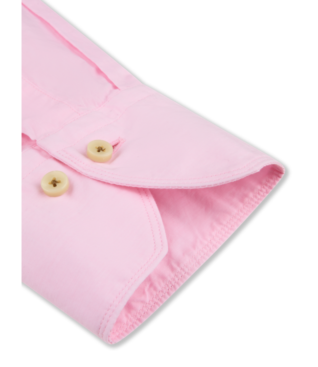 Stenstroms Overhemd, Poplin Katoen, Lange Mouw, Roze, Slimline
