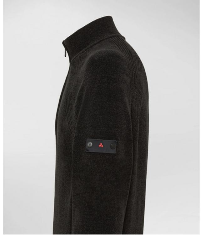 Peuterey Trui, Half Zip, Chenille, Donkerblauw