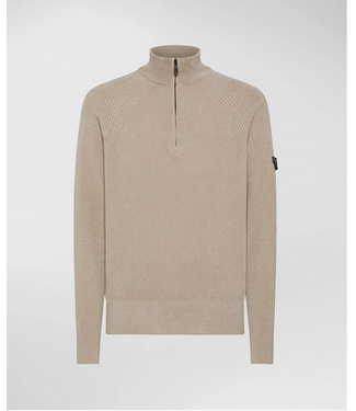 Peuterey Peuterey, Trui, Half Zip, Chenille, Beige