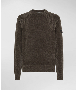 Peuterey Peuterey, Trui, Ronde Hals, Chenille, Choco Bruin