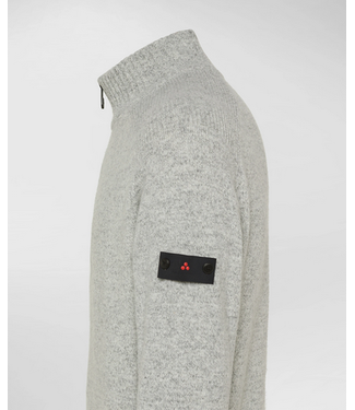 Peuterey Peuterey, Trui, Half-Zip, Mouline, Grijs Gemeleerd