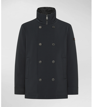 Peuterey Peuterey, Winter Jas, Double Breasted, Stretch, Donkerblauw