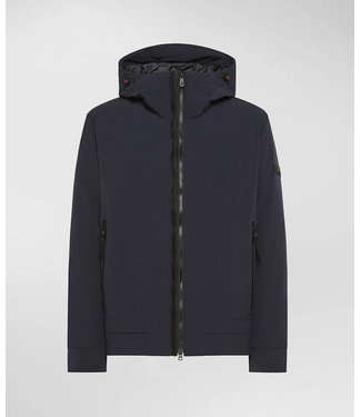 Peuterey Peuterey, Winter Jas, Kort Model, Stretch Fabric, Grafiet Donkerblauw
