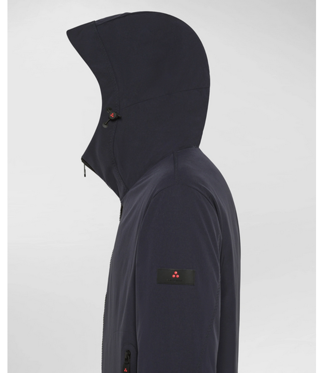 Peuterey Winter Jas, Kort Model, Stretch Fabric, Grafiet Donkerblauw