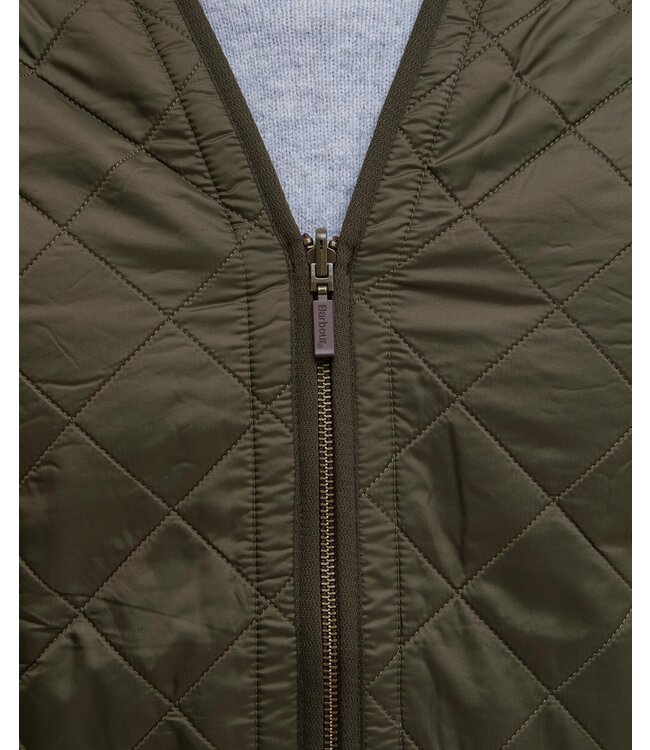 Barbour Polar Quilt, Zip-In-Liner/Losse Binnenvoering/Bodywarmer met Rits, Olijfgroen