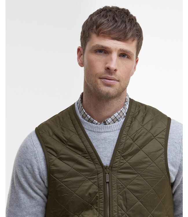Barbour Polar Quilt, Zip-In-Liner/Losse Binnenvoering/Bodywarmer met Rits, Olijfgroen