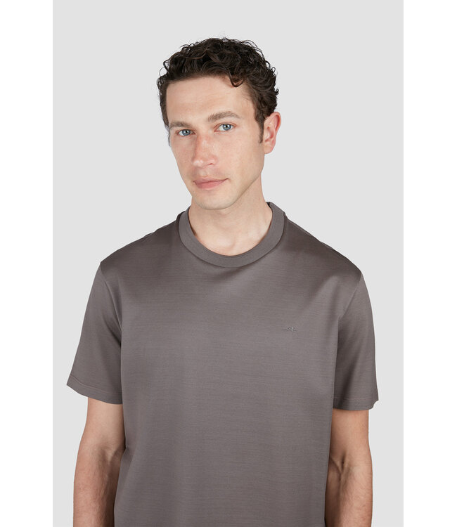 Paul & Shark T-Shirt, Piqué, Gemerceriseerd Katoen, Kleur Taupe