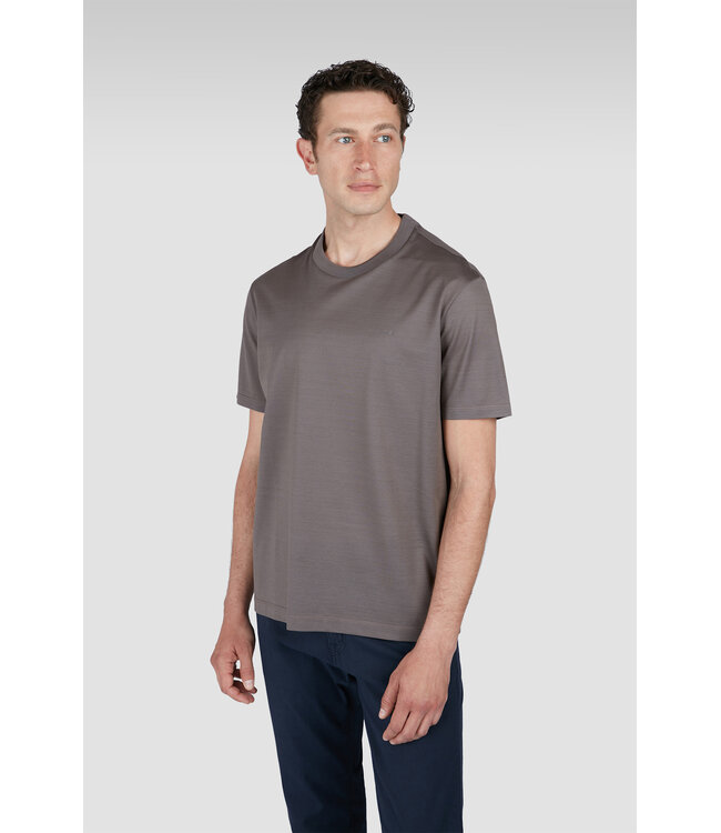 Paul & Shark T-Shirt, Piqué, Gemerceriseerd Katoen, Kleur Taupe