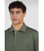 Paul & Shark Polo, Korte Mouw, Pique Katoen met Linnen Details, Groen