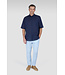 Paul & Shark Overhemd, Korte Mouw, Donkerblauw, Contrast Kraag