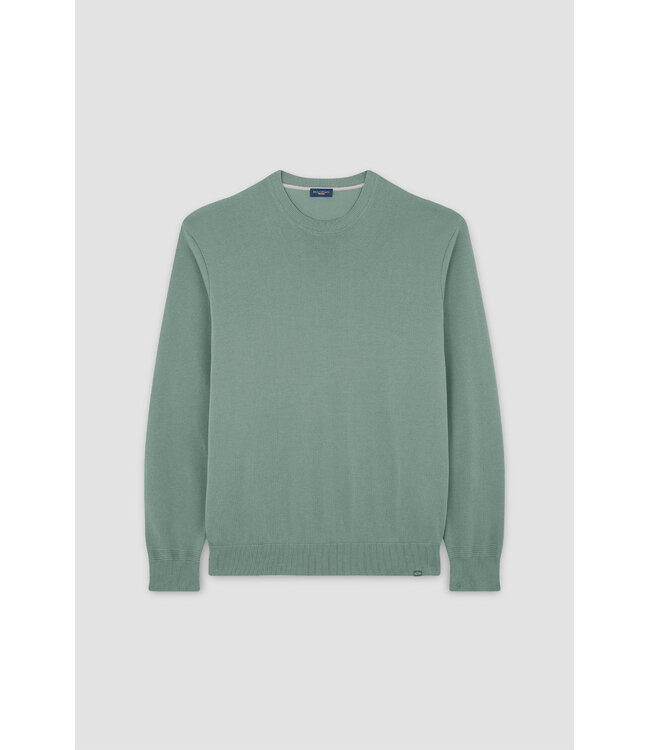 Paul & Shark Trui, Ronde Hals, Katoen, Mintgroen