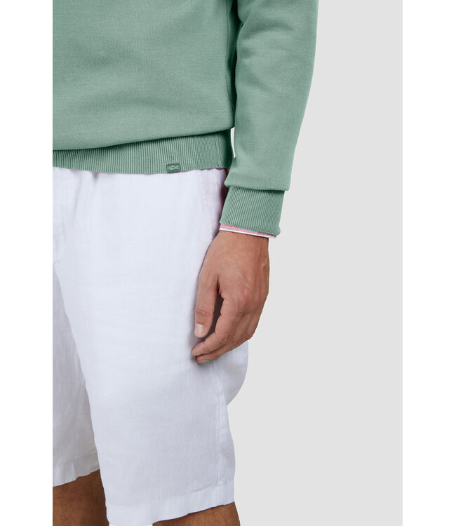 Paul & Shark Trui, Ronde Hals, Katoen, Mintgroen