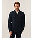 Cavallaro Napoli Overshirt met Rits, Bamboe-blend, Stretch, Donkerblauw