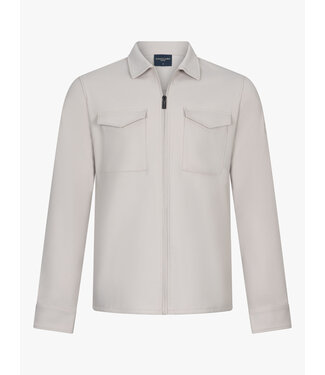 Cavallaro Napoli Cavallaro, Overshirt met Rits, Bamboe-blend, Stretch, Dark Kit