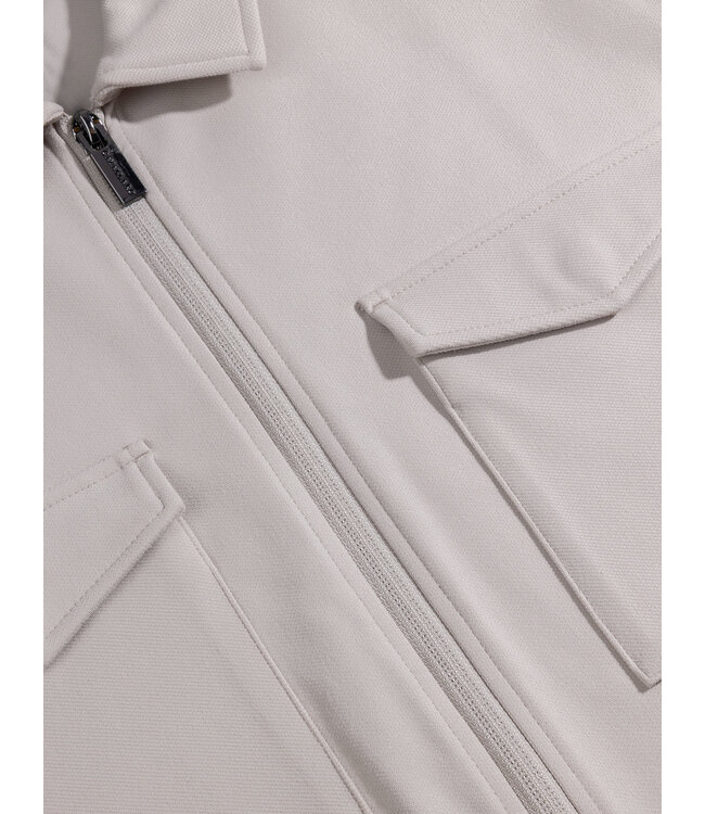 Cavallaro Napoli Overshirt met Rits, Bamboe-blend, Stretch, Dark Kit