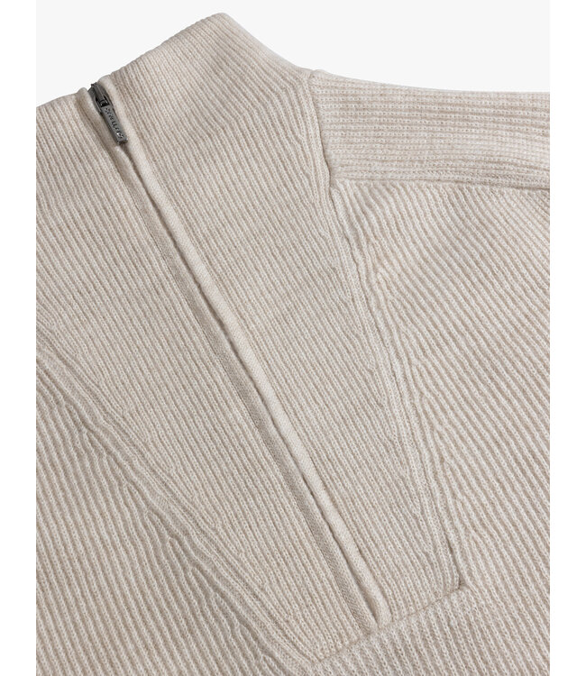 Cavallaro Napoli Trui, Half-Zip, Katoen Mix, Melange Kitkleur