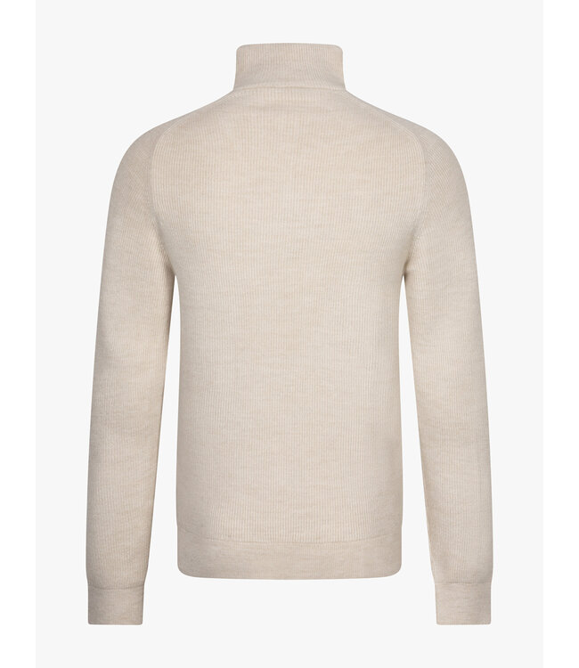 Cavallaro Napoli Trui, Half-Zip, Katoen Mix, Melange Kitkleur