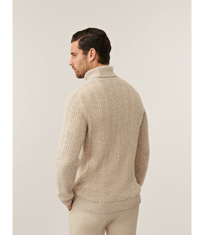 Cavallaro Napoli Trui, Coltrui, Kabelprint, Katoen Wol Mix, Kitkleur