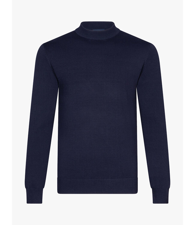 Cavallaro Napoli Trui, Turtle Neck, Viscose Mix, Donkerblauw