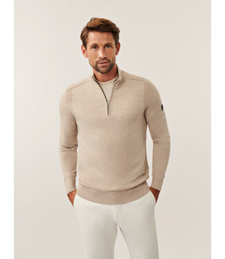 Cavallaro Napoli Cavallaro, Trui, Half-Zip, Wol Mix, Kit Kleur