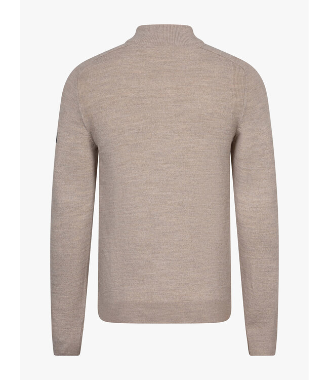 Cavallaro Napoli Trui, Half-Zip, Wol Mix, Kit Kleur