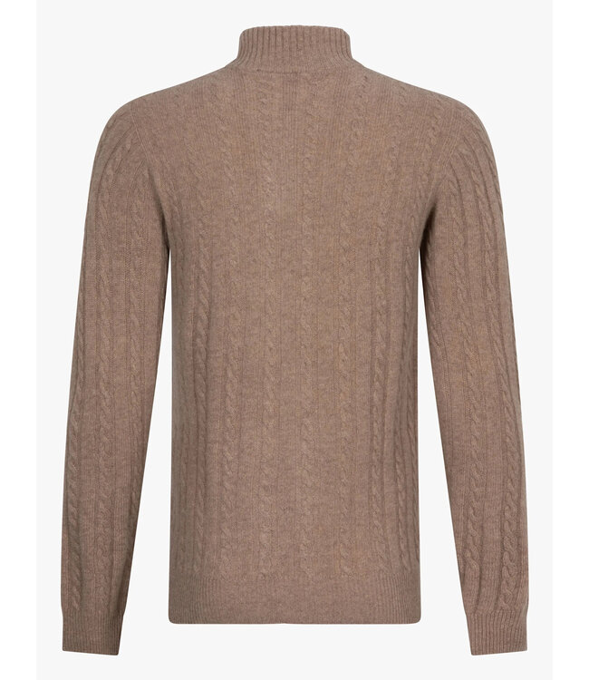 Cavallaro Napoli Trui, Half-Zip, Wol, Taupe