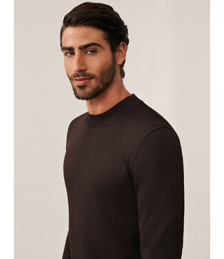 Cavallaro Napoli Cavallaro, Trui, Turtle Neck, Viscose Mix, Donkerbruin