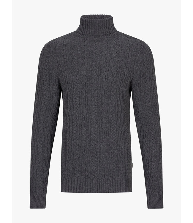 Cavallaro Napoli Trui, Coltrui, Kabelprint, Katoen Wol Mix, Grijs