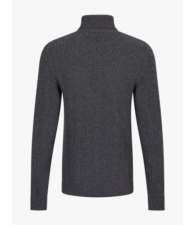 Cavallaro Napoli Trui, Coltrui, Kabelprint, Katoen Wol Mix, Grijs