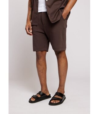 Aeden Aeden, Bermuda, Shorts, Katoen, Regular Fit, Donkerbruin