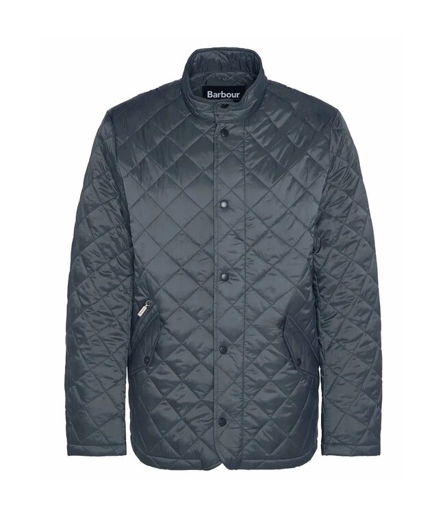 Barbour Jas, Quilted, Driekwart Model Flyweight Chelsea, Antraciet Grijs, Charcoal Grey