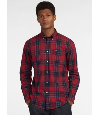 Barbour Barbour, Overhemd, Tailored Fit, Katoen, Rood Blauw Tartan, Geruit